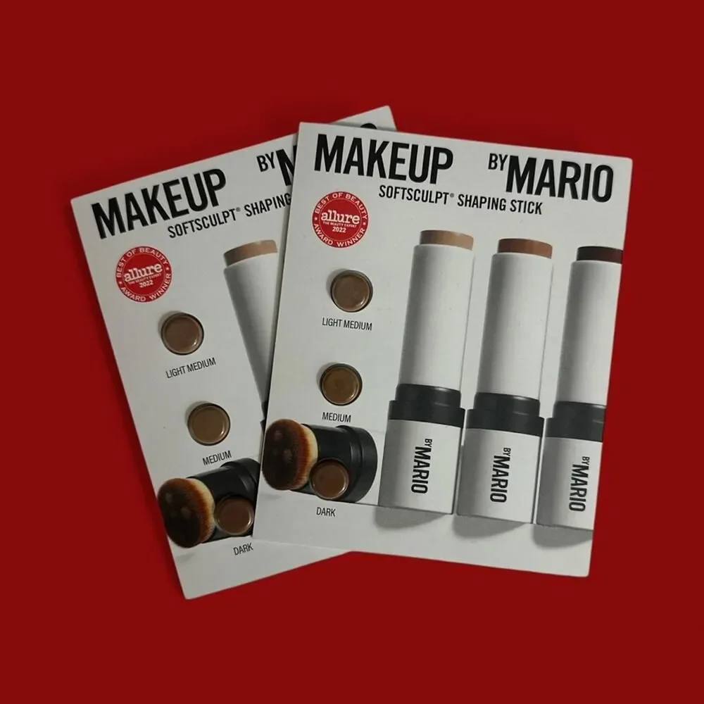 NEW Makeup By Mario SoftSculpt Shaping Stick Sample Card 3 Shades Contour
